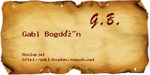 Gabl Bogdán névjegykártya
